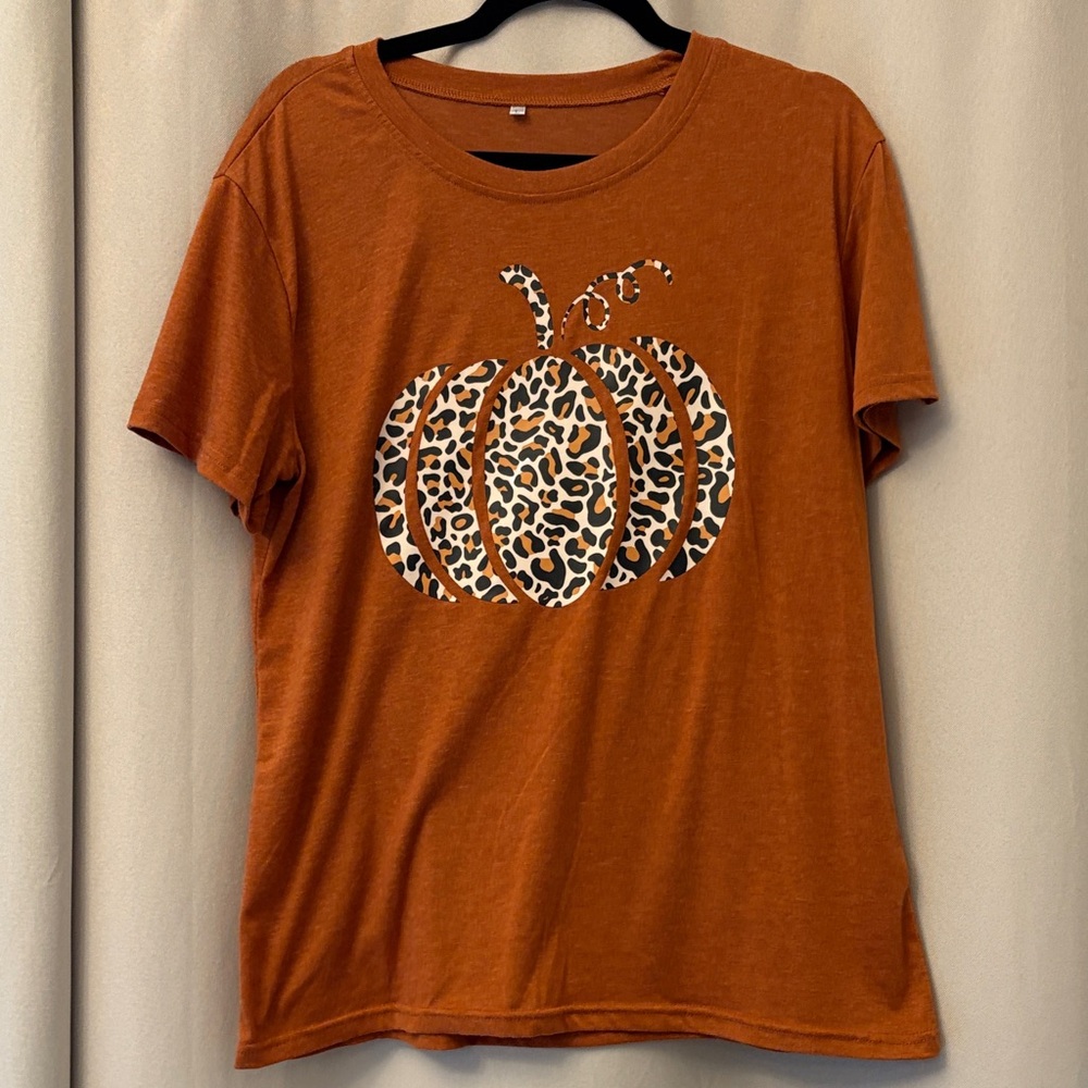 Orange Pumpkin Graphic T-Shirt